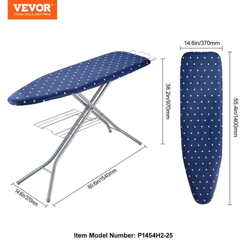 Ironing Board with Bottom Storage Tray, Thickened 4 Layers Iron Board